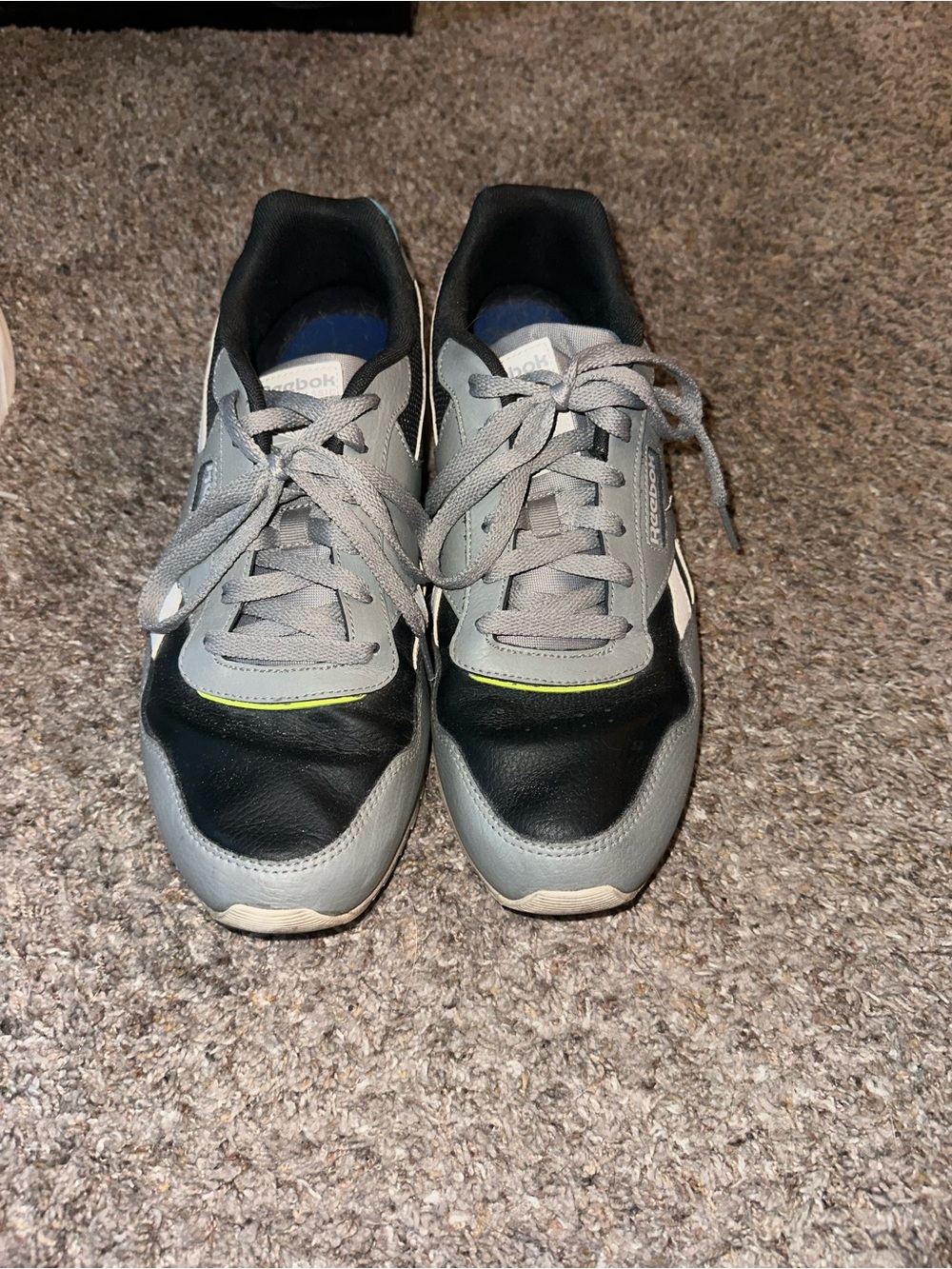 Reebok Men's Gray, Black and White Athletic Sneakers